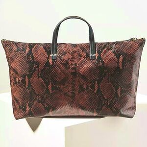 Clare V Brown Snake Attache Hard to Find